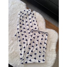 Alaçatı Kalpli Kısa Kol Uzun Alt Pijama Takımı