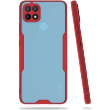 Oppo A15 Kılıf Xemu Parfe Kapak-Kırmızı