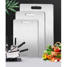 3'lü Paslanmaz Çelik Kesme Tahtası Seti