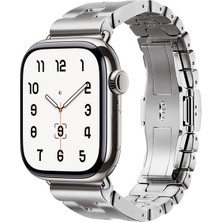 Apple Watch 10 46MM Xemu KRD-125 Metal Kordon Strap Kayış-Gümüş