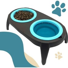 Ikili Katlanabilir Evcil Hayvan Mama Kabı ve Standı