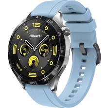 Huawei Gt4 22MM Uyumlu Xemu - Krd-95 Silikon Kordon-Mavi Açık