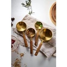 4'lü Ahşap Saplı Ölçü Kaşığı