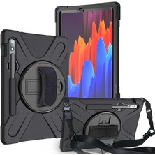 Galaxy Tab S7 Plus T970 Kılıf  Uyumlu Xemu Defender Tablet Silikon-Siyah