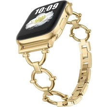 ​​​watch Ultra 49MM Kordon Uyumlu Krd-56 Metal Strap Kayış Xemu - Gold