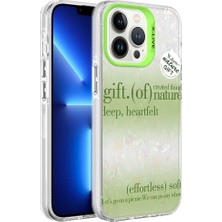 iPhone 13 Pro Max Uyumlu Mermer Desenli Xemu Marbello Kapak-Yeşil