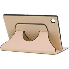 Lenovo Tab M8  Uyumlu Xemu Fest Dönebilen Standlı Kılıf-Gold