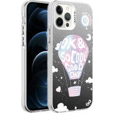 iPhone 12 Pro Uyumlu Desenli Xemu Silver Sert Kapak-Balon