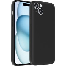 iPhone 15 Kılıf Kamera Korumalı Kartlık Hazneli Xemu Vitra Kapak - Siyah