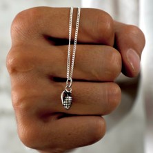 Gümüş Mini El Bombası Kolye 925 Ayar Gümüş Minik El Bombası Figürlü Unisex Kolye