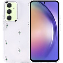 Galaxy A54 Kılıf Airbag Tasarımlı Simli Şeffaf Xemu Kutup Kapak - Lale
