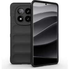 Redmi Note 14 Pro Plus Kılıf Esnek Tpu Oyuklu Arka Yüzey Tasarımlı Xemu Etnik Silikon Kapak - Siyah