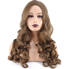 Colezium Dalgalı Perçemsiz Uzun Fiber Sentetik Peruk / Bebek Kumralı