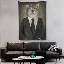 Köpek Kafalı Insan Duvar Örtüsü - HALISI-4991