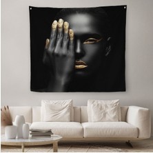 Afrikalı Kadın Kanvas Duvar Örtüsü-Halısı, Afrikalı Kadın Duvar Sanatı, Afrikalı Kız KANVAS-5329