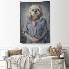 Köpek Kafalı Insan Duvar Örtüsü - HALISI-4998