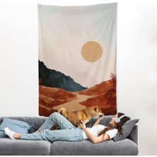 Dağların Arasındaki Güneş Manzarası Duvar ÖRTÜSÜ-7594