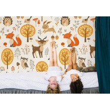 Db Renkli Orman Hayvanları Duvar KAĞIDI-5705