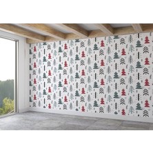 Alndrs Collection V2  Sevimli Ağaçlar Çizim Desenli Çocuk Odası Duvar KAĞIDI-5740