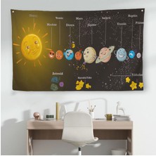 Güneş Sistemi ve Gezegenler Duvar Örtüsü-Halısı -6641