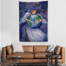 Dünyayı Kucaklayan Melek Duvar Örtüsü - HALISI-6000