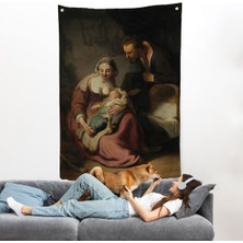 Rembrandt - Kutsal Aile Duvar Örtüsü - The Holy FAMILY-7431