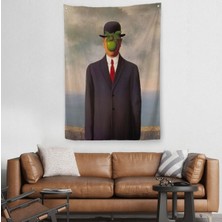 Renee Magritte'in Adamın Oğlu Isimli Eseri Duvar Örtüsü - HALISI-5132