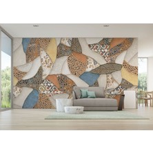 Kırık Mermer Parçaları Desenli Duvar KAĞIDI-5765