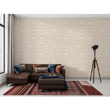 Geometrik Desenli Duvar KAĞIDI-5776