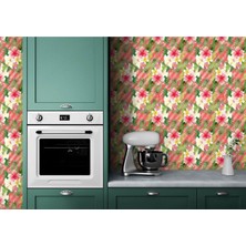 Çiçek ve Yaprak Desenli Duvar KAĞIDI-5578
