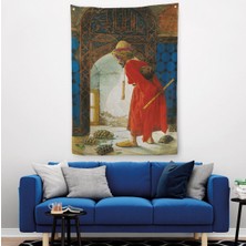Osman Hamdi Bey'in Kaplunbağa Terbiyecisi Isimli Eseri Duvar Örtüsü - HALISI-5129