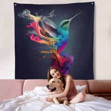 Renkli Sinek Kuşu Duvar ÖRTÜSÜ-8329