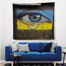 Ukrayna ve Rusya Savaşını Simgeleyen Ukrayna'nın Gözyaşları Kanvas Duvar Örtüsü Halısı 5323