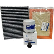 Ford Fiesta 1.4 1.6 Benzinli Filtre Bakım Seti 2002-2008 Hava+Yağ+Karbonlu Polen Filtresi