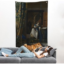 Johannes Vermeer - Katolik Inancının Alegorisi Duvar Örtüsü- Allegory Of The Catholic FAITH-8057