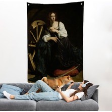 Caravaggio - Iskenderiyeli Aziz Catherine Duvar ÖRTÜSÜ-7386