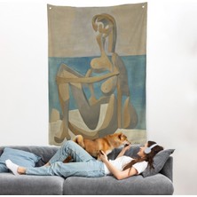 Salvador Dali - Plajda Oturan Yüzücü Duvar Örtüsü - Seated Bather On The BEACH-7405