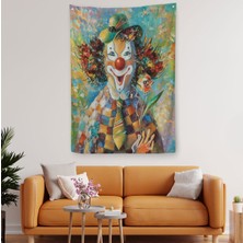 Renkli Palyaço Duvar Örtüsü - HALISI-5934