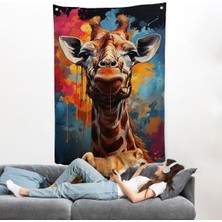 Sevimli Zürafa Duvar ÖRTÜSÜ-7880