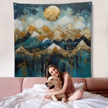 Dağların Üstündeki Güneş Manzara Duvar ÖRTÜSÜ-8354