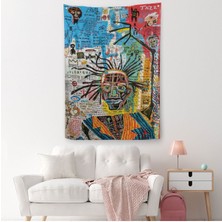 Jean Michel Basquiat Jazz King Duvar Örtüsü- Halısı, Tapestry -4964