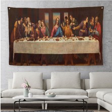 Duvar Örtüsü / Halısı Da Vinci'nin Son Akşam Yemeği Kaliteli Kanvas KUMAŞ-4065
