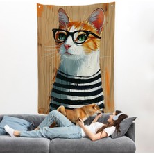 Cool Kedi Duvar ÖRTÜSÜ-7644