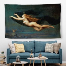 La Nuit By Auguste Raynaud Kanvas Duvar Sanatı Duvar Örtüsü-Halısı, Klasik SANAT-5406