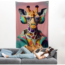 Sevimli Zürafa Duvar ÖRTÜSÜ-7954