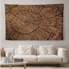 Ağaç Kütük Desenli Kanvas Duvar ÖRTÜSÜ-HALISI-5076