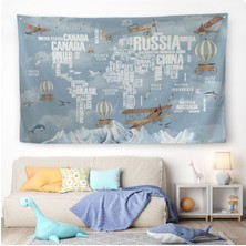 Dünya Atlası Çocuk ve Bebek Odası Duvar Örtüsü-Halısı 3822