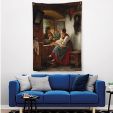 Ortaçağ Avrupası Sevgililer Duvar Örtüsü - HALISI-6103