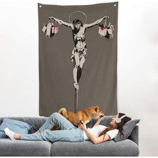 Alışveriş Torbalı Isa Duvar Örtüsü - Christ With Shopping BAGS-8094