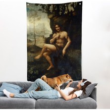 Leonardo Da Vinci - Francesco Melzi - Bacchus Duvar ÖRTÜSÜ-7351